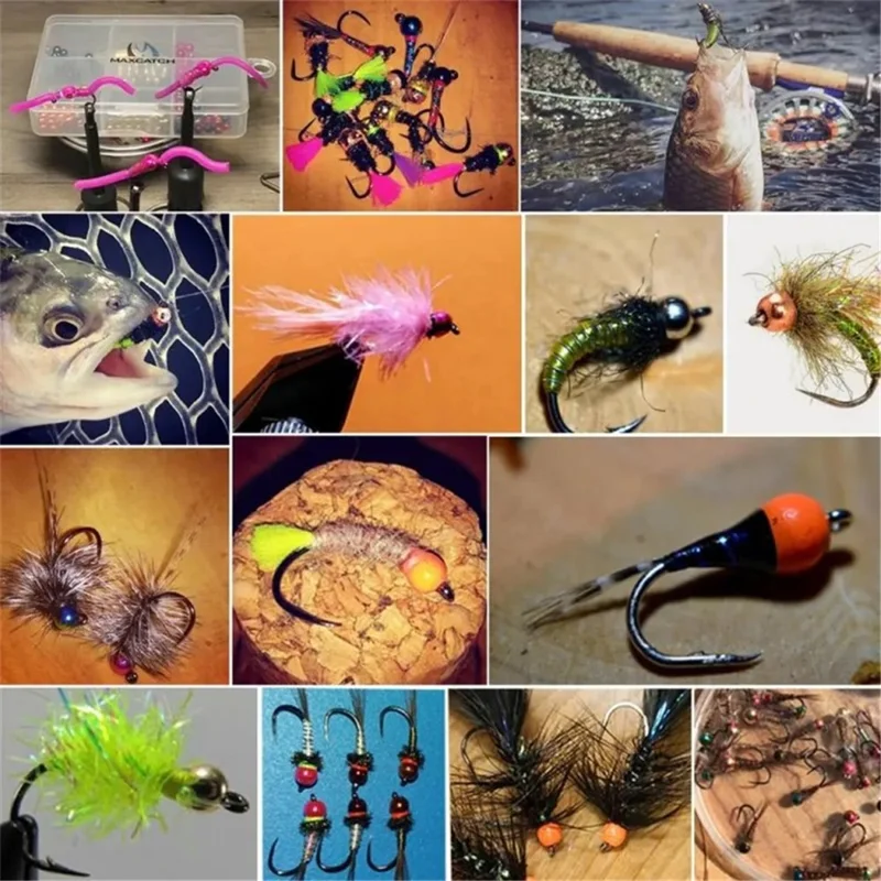 25Pcs 4mm Tungsten Alloy Beads Fly Tying Material Slotted Beads Fishing Accessories - Orange