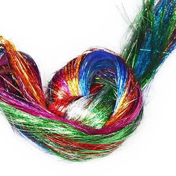90 cm de Long de Couleur Laser Fibre Chimique Fibre à Haute Température Silk Flom Fishing Lure Ligne DIY Matériau - or