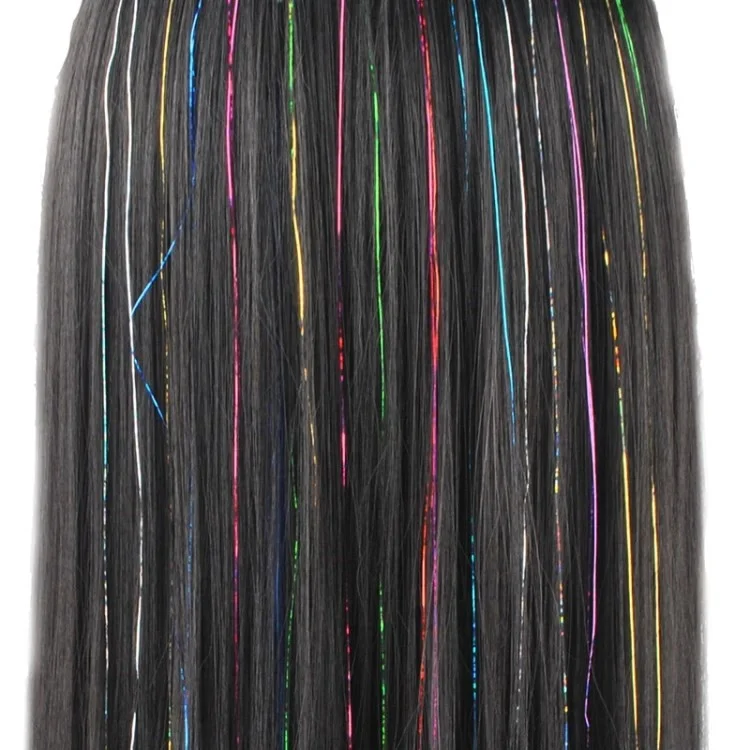 90 cm de Long de Couleur Laser Fibre Chimique Fibre à Haute Température Silk Flom Fishing Lure Ligne DIY Matériau - or