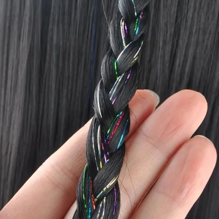 90 cm de Long de Couleur Laser Fibre Chimique Fibre à Haute Température Silk Flom Fishing Lure Ligne DIY Matériau - or