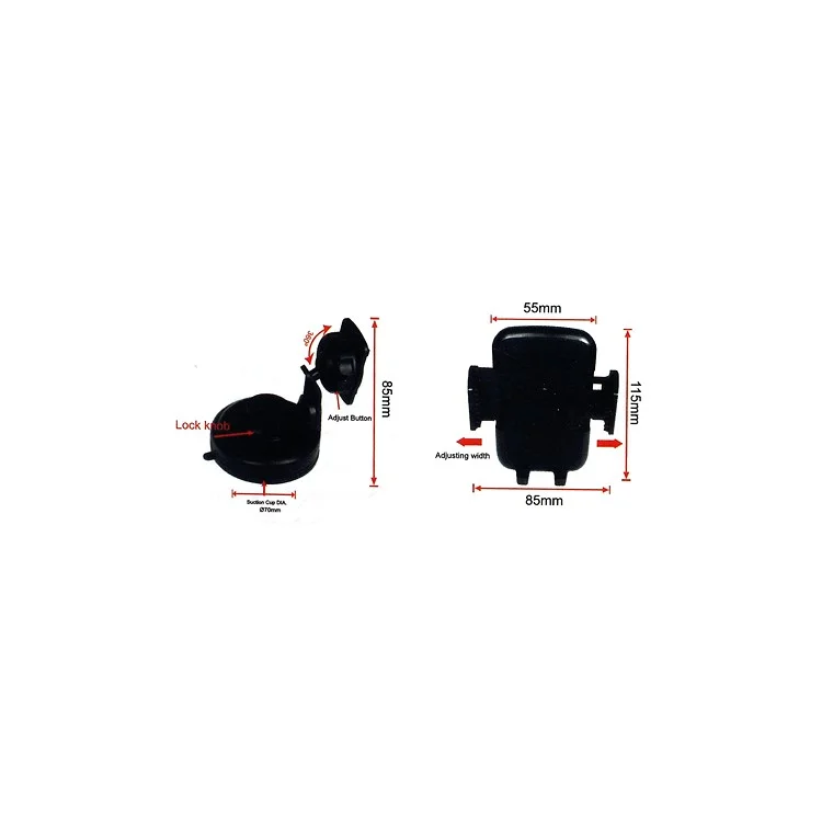Universal Car Windshield Mount Holder for Mobile Phones GPS MP3, Length: 55mm~85mm