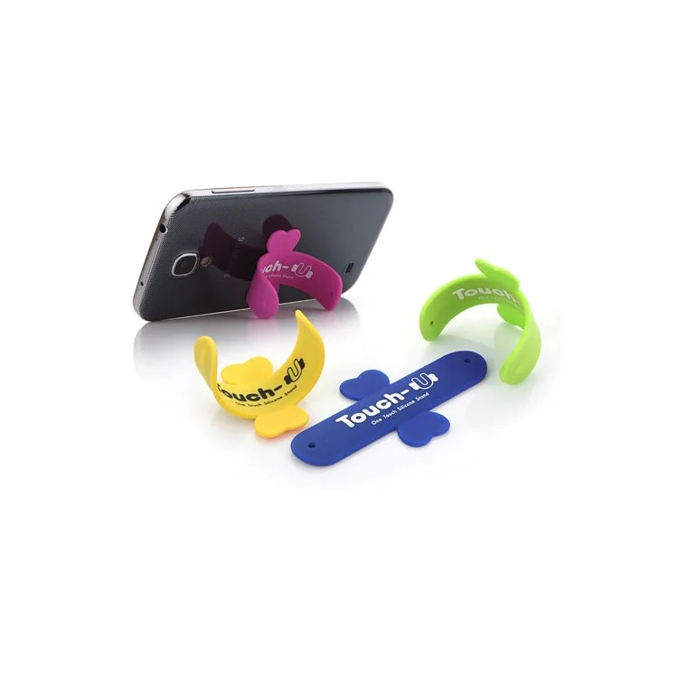 Universal Portable Touch U One Touch Silicone Stand for iPhone Samsung HTC Sony Mobile Phones Tablets - Blue
