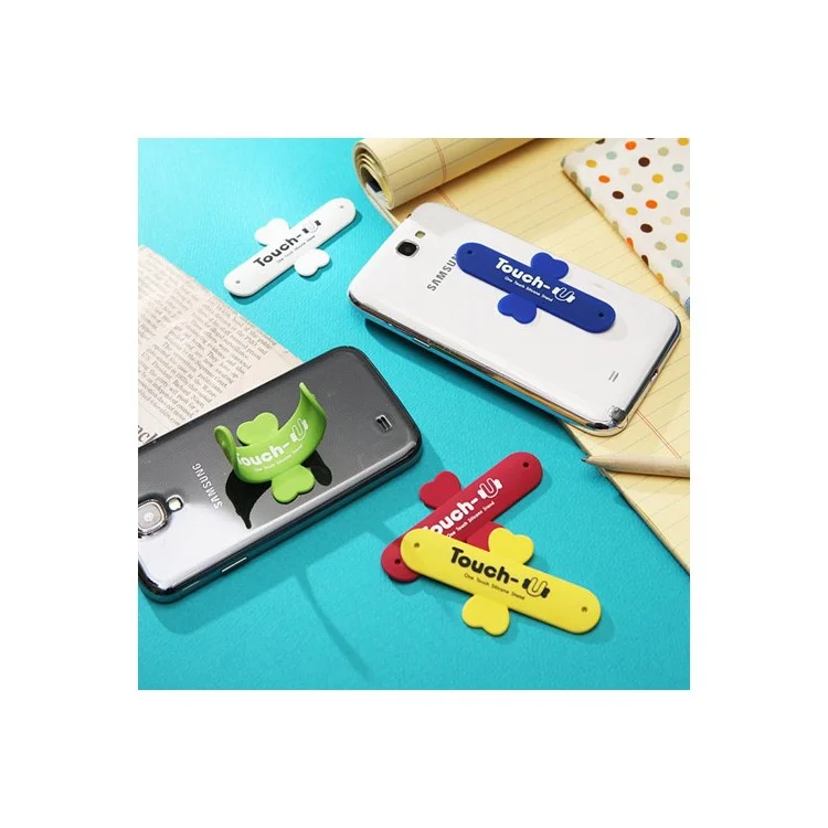 Universal Portable Touch U One Touch Silicone Stand for iPhone Samsung HTC Sony Mobile Phones Tablets - Blue