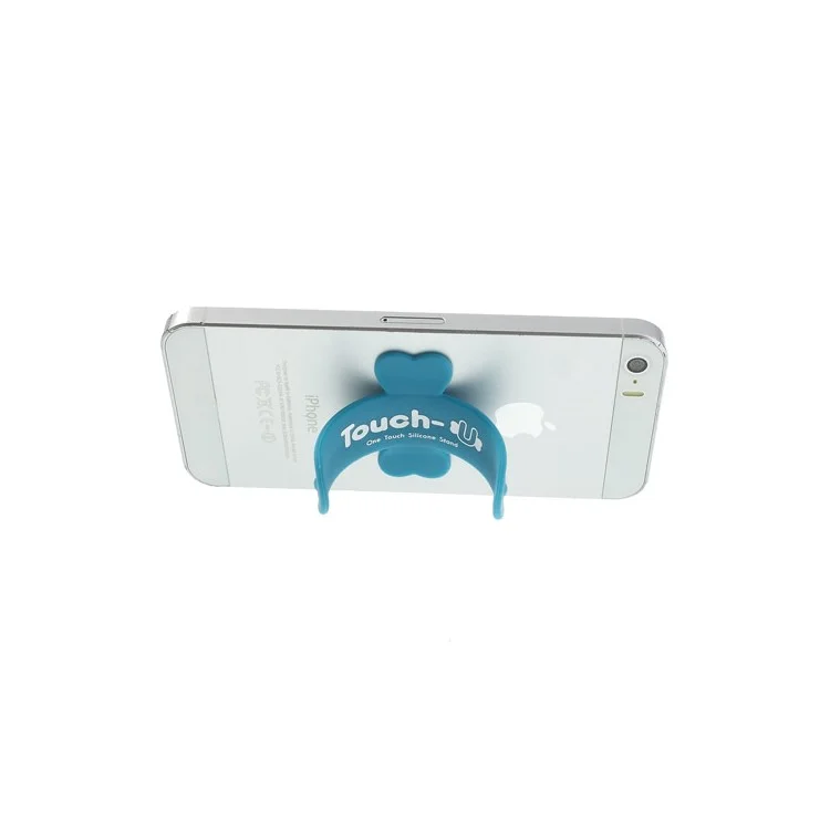 Universal Portable Touch U One Touch Silicone Stand for iPhone Samsung HTC Sony Mobile Phones Tablets - Blue