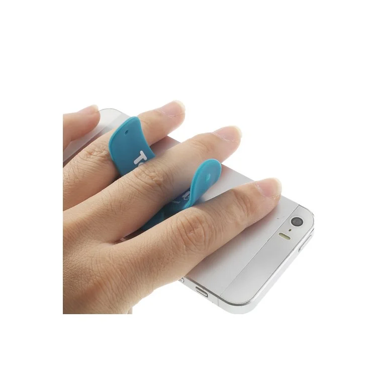 Universal Portable Touch U One Touch Silicone Stand for iPhone Samsung HTC Sony Mobile Phones Tablets - Blue