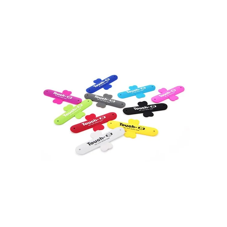 Universal Portable Touch U One Touch Silicone Stand for iPhone Samsung HTC Sony Mobile Phones Tablets - Blue