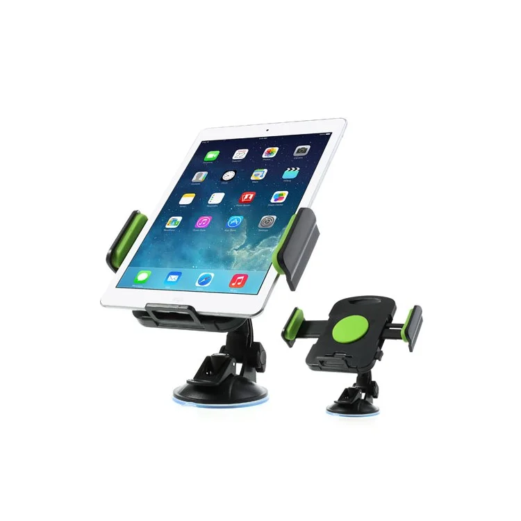 Green Universal 360 Degree Rotating Car Holder for 7-11 inch Tablet, width: 92mm-205mm