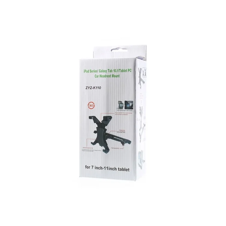 Universal X Type Headrest Mount Holder for 7-11 inch Tablet PCs, 360 Degree Rotation