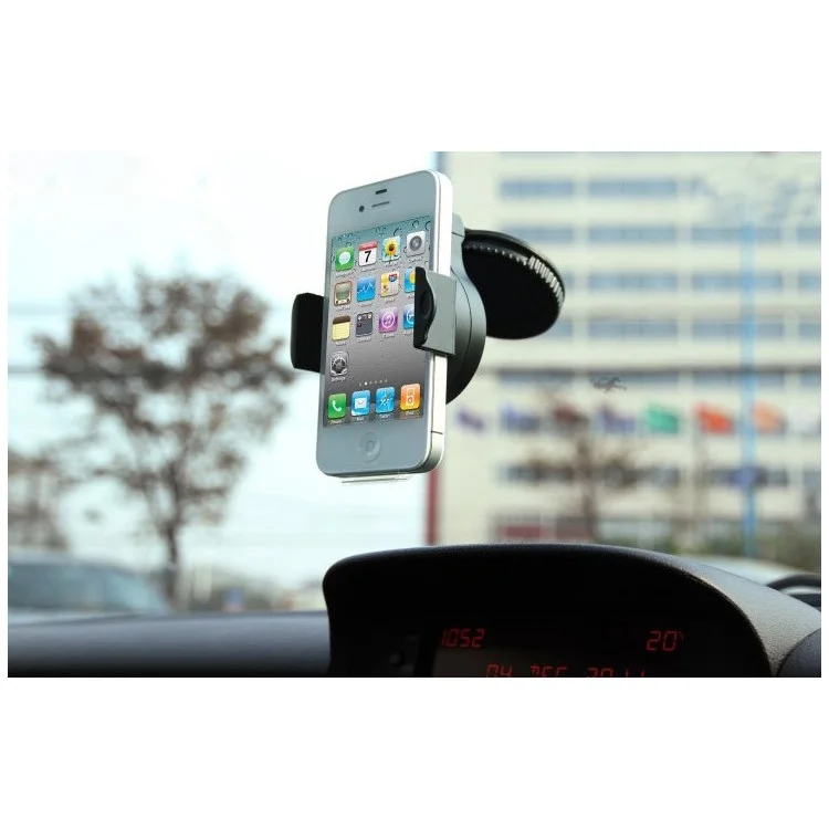 Universal 360 Swivel Mini Suction Cup Car Mount Phone Holder for Mobile Phones PDA GPS, Width: 5cm-8cm