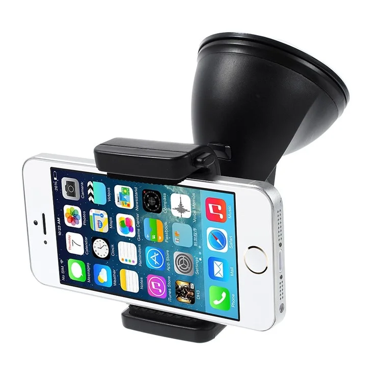 Rotary Ball Head Car Mount Holder with Vacuum Suction Cup, Width: 56-87mm