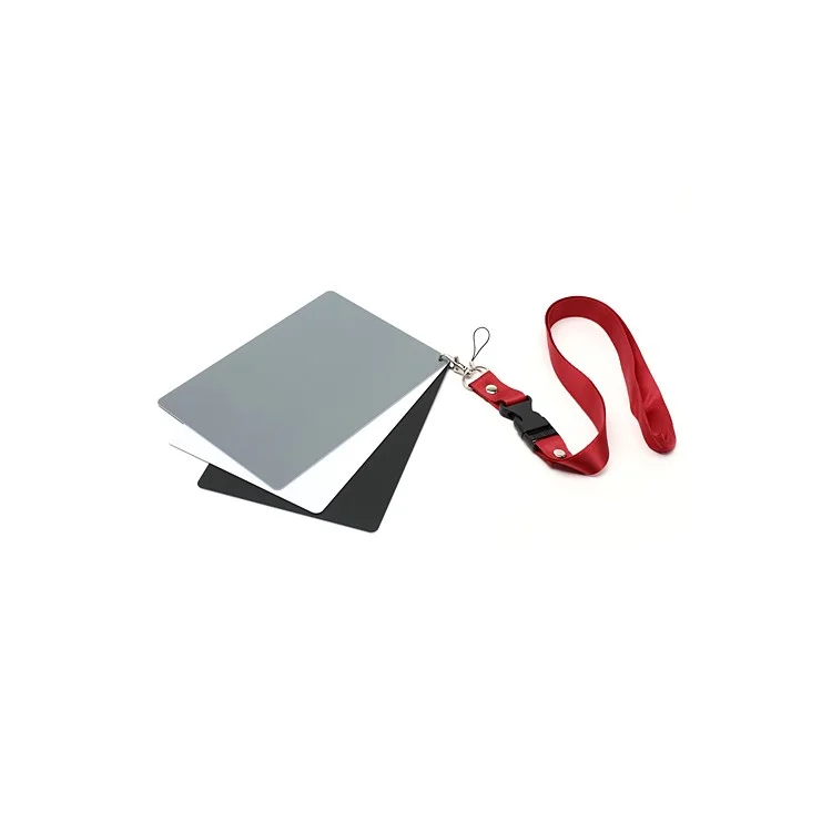 3 in 1 Digital Gray Card White Balance Tool with Strap, 175mm x 120mm
