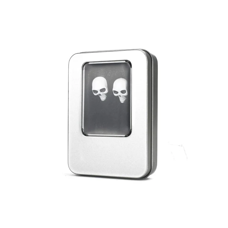 Cool Metal Skull 3.5mm Stereo In-ear Headphones for iPod iPad MP3 CD etc - White