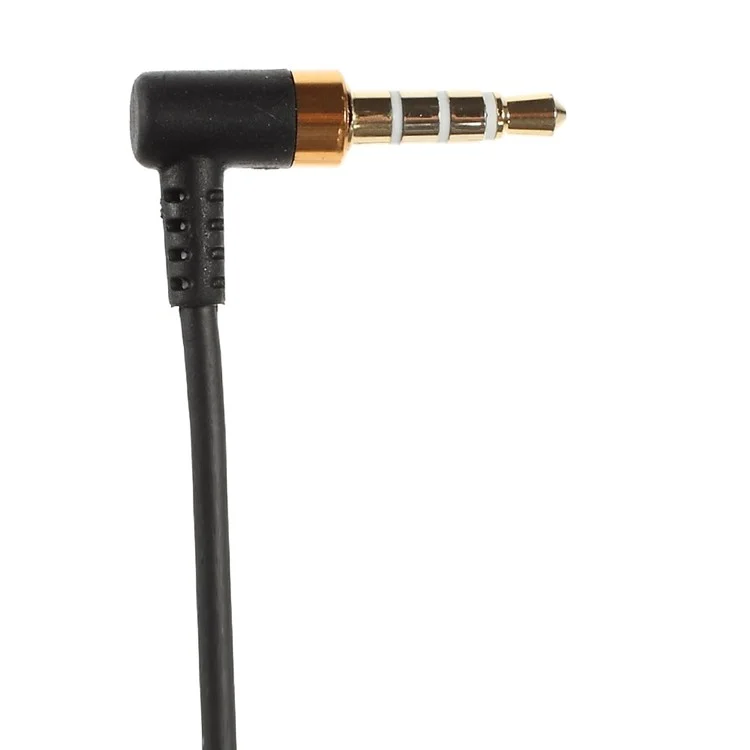JBMMJ-007 3.5mm In-ear Metal Earphone w/ Mic for iPhone iPad Samsung HTC - Black / Gold