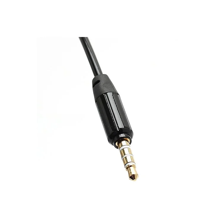 3.5mm Male to 3.5mm Male Stereo Aux Audio Coiled Cord Cable for iPhone iPod MP4 - Black