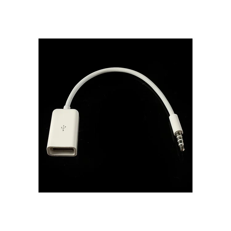 3.5mm Aux Audio Plug Jack to Female USB Converter Cable