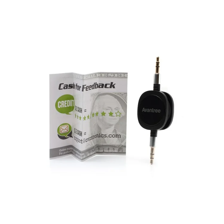 Avantree Universal 3.5mm Retractable Audio Cable for iPod MP3 MP4
