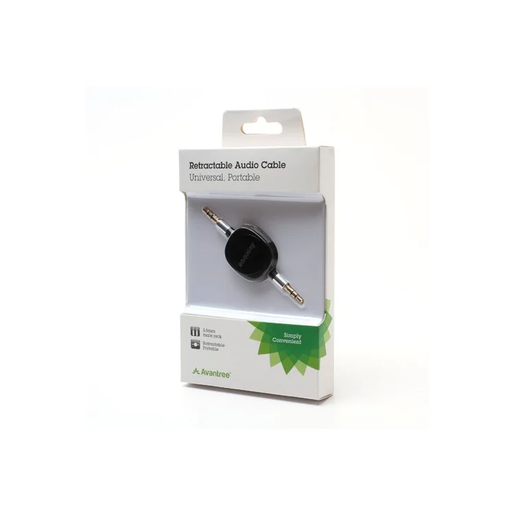 Avantree Universal 3.5mm Retractable Audio Cable for iPod MP3 MP4