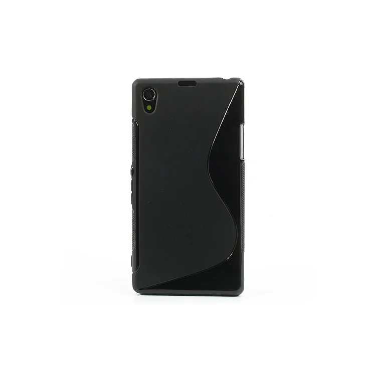 Black S Shape TPU Gel Case for Sony Xperia Z1 Honami C6906 L39h