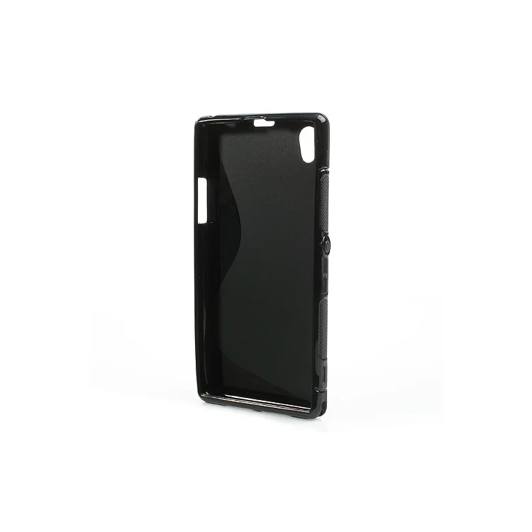 Black S Shape TPU Gel Case for Sony Xperia Z1 Honami C6906 L39h
