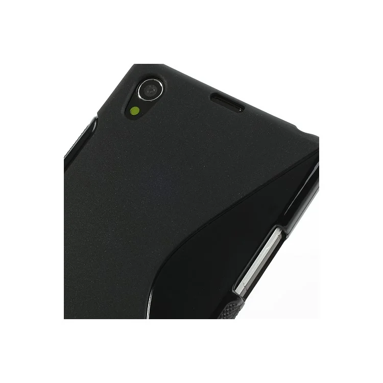 Black S Shape TPU Gel Case for Sony Xperia Z1 Honami C6906 L39h