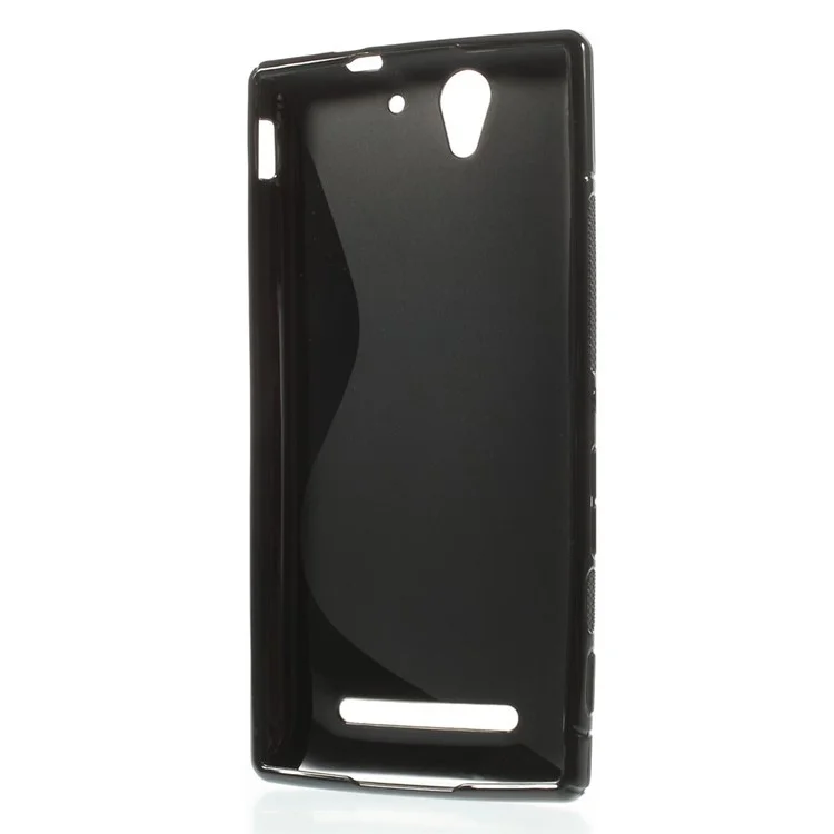 S-Curve Line TPU Case Cover for Sony Xperia C3 D2533 / C3 Dual D2502 - Black