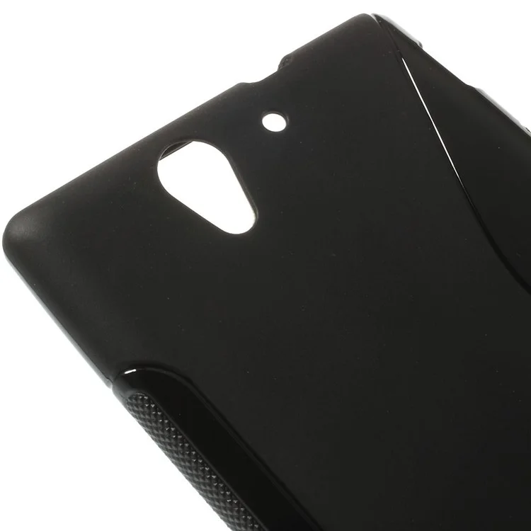 S-Curve Line TPU Case Cover for Sony Xperia C3 D2533 / C3 Dual D2502 - Black