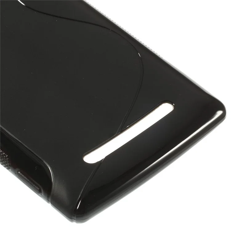 S-Curve Line TPU Case Cover for Sony Xperia C3 D2533 / C3 Dual D2502 - Black
