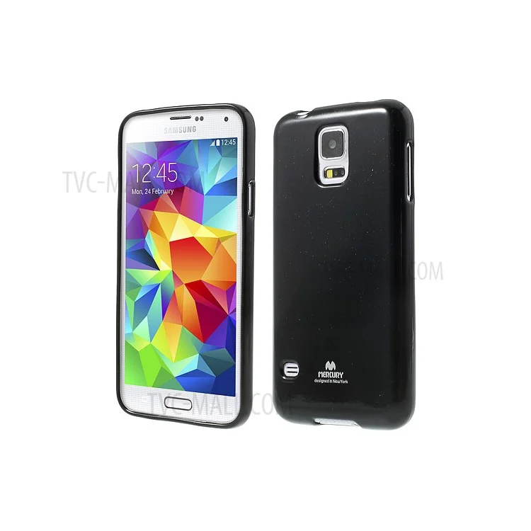 Black Mercury Shimmering Powder TPU Case for Samsung Galaxy S5 G900