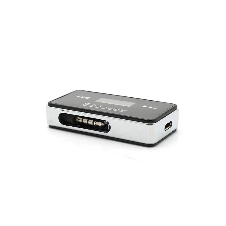 Universal 90 Degree Foldable 3.5mm Jack Mini Car Stereo FM Transmitter for iPod iPhone Samsung HTC Blackberry Etc