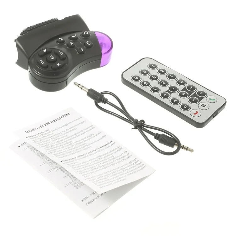 Bluetooth FM Transmitter Hands-free MP3 Player Car Kit w/ Remote Controllers