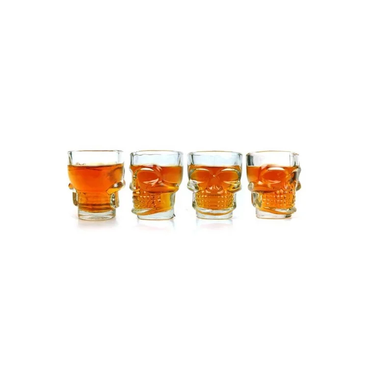 Doomed Shot Glasses Crystal Skull Head Vodka Whisky Cup 4pcs/set