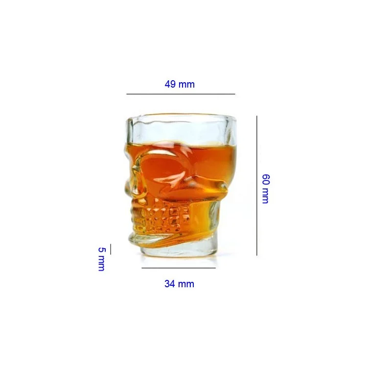 Doomed Shot Glasses Crystal Skull Head Vodka Whisky Cup 4pcs/set