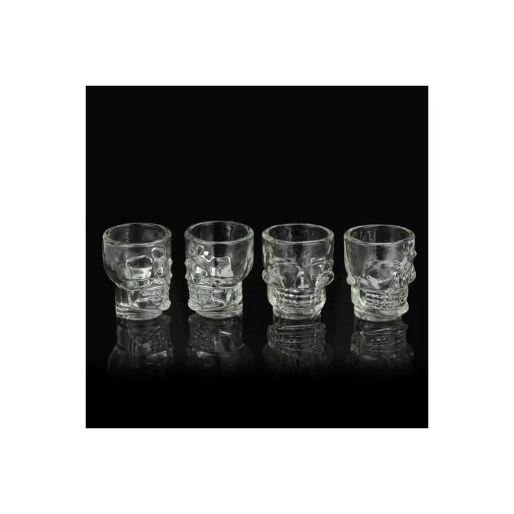 Doomed Shot Glasses Crystal Skull Head Vodka Whisky Cup 4pcs/set