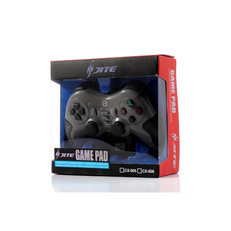 JITE CX-506 2.4G Wireless Dual Shock USB PC Controller Game Pad Joystick for Sony PS2 PS3 - Grey