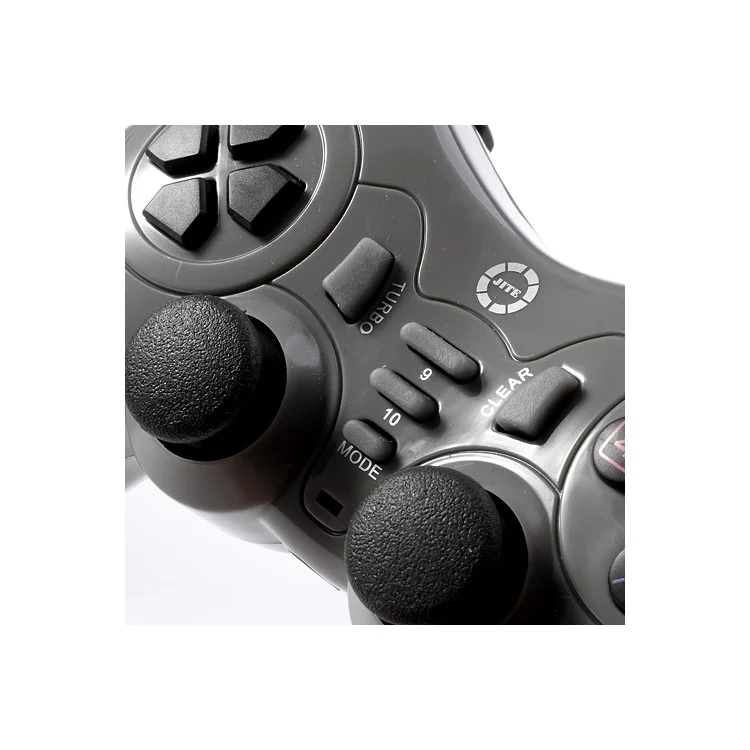 JITE CX-506 2.4G Wireless Dual Shock USB PC Controller Game Pad Joystick for Sony PS2 PS3 - Grey