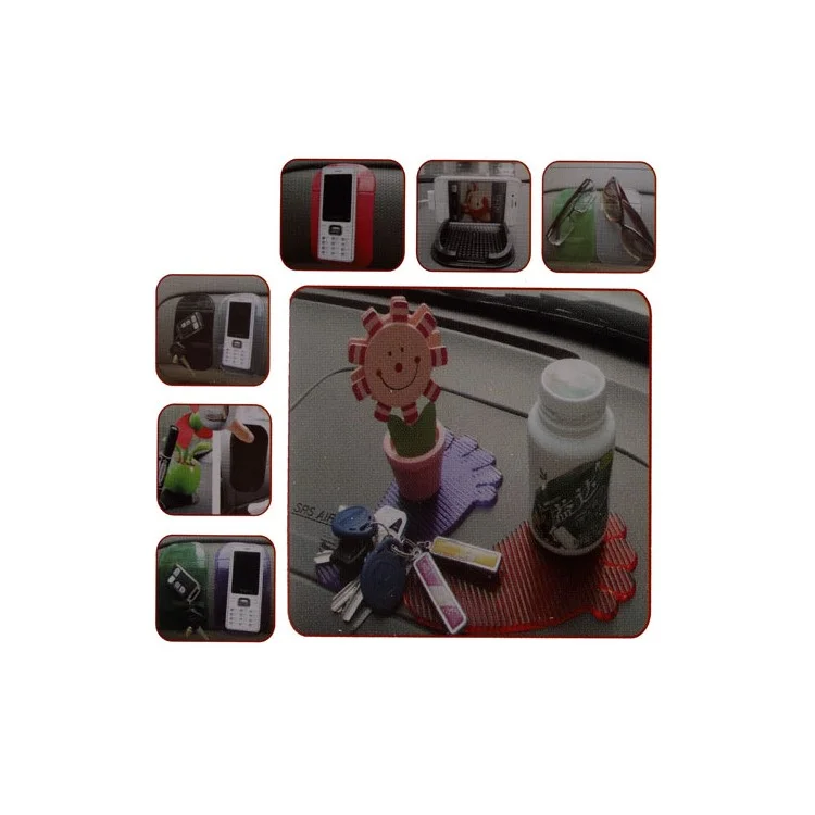 Black Sticky Anti Slip Mat Car Dashboard Pad, Size: 14 x 8.5cm