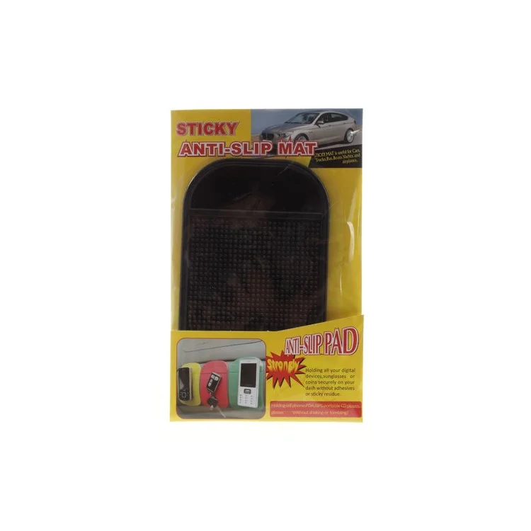 Black Sticky Anti Slip Mat Car Dashboard Pad, Size: 14 x 8.5cm