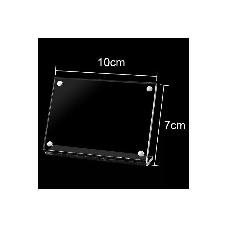5Pcs/Pack Magnetic Closure Clear Acrylic Holder for Card Sign Menu Photo Display, Size: 10 x 7cm