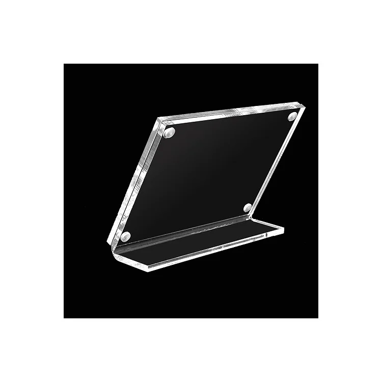 5Pcs/Pack Magnetic Closure Clear Acrylic Holder for Card Sign Menu Photo Display, Size: 10 x 7cm