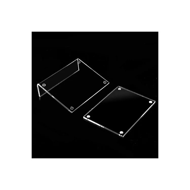 5Pcs/Pack Magnetic Closure Clear Acrylic Holder for Card Sign Menu Photo Display, Size: 10 x 7cm