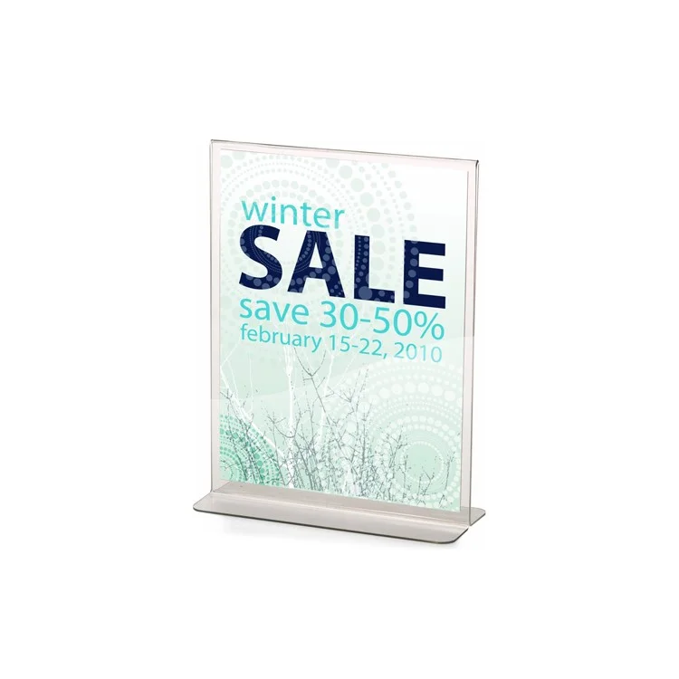 5Pcs/Pack Magnetic Closure Clear Acrylic Holder for Card Sign Menu Photo Display, Size: 10 x 7cm