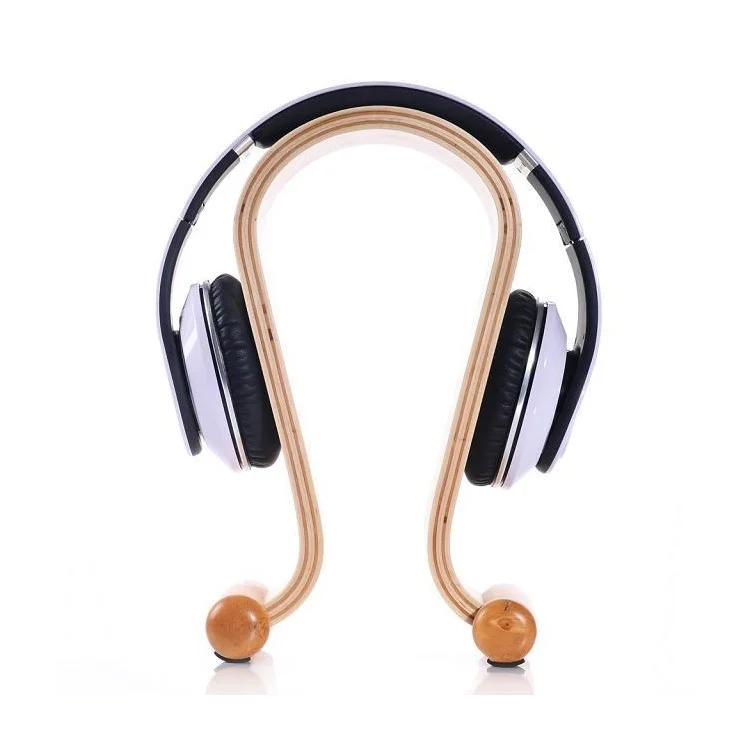 SAMDI Wooden Wood Headphone Display Stand Holder Hanger