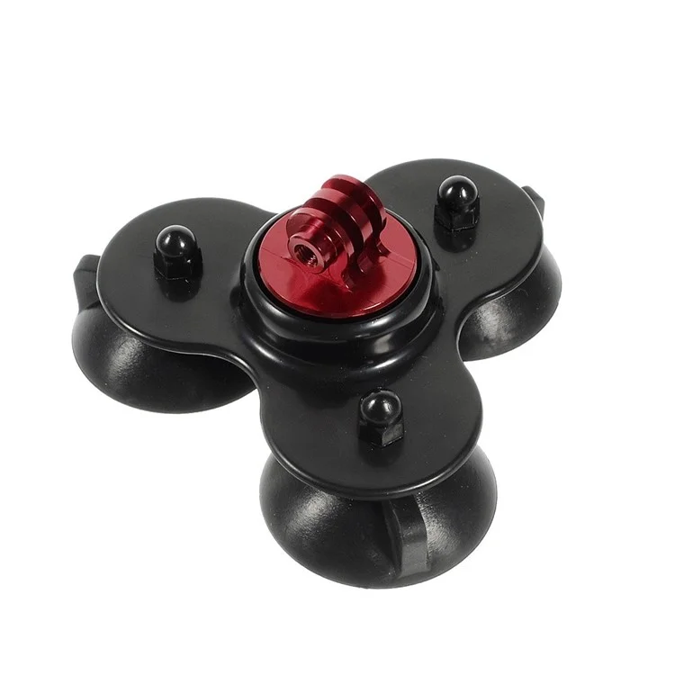 Black Low Angle Car Triangle Suction Cup Mount Adapter w/ Screw for Gopro Hero 2 3 3+