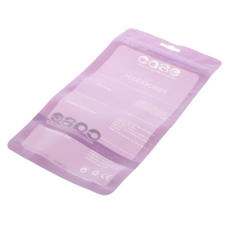 Purple 50Pcs/Lot Waterproof Ziplock Packging Bag for Phone Case, Size: 17.5 x 10.5cm