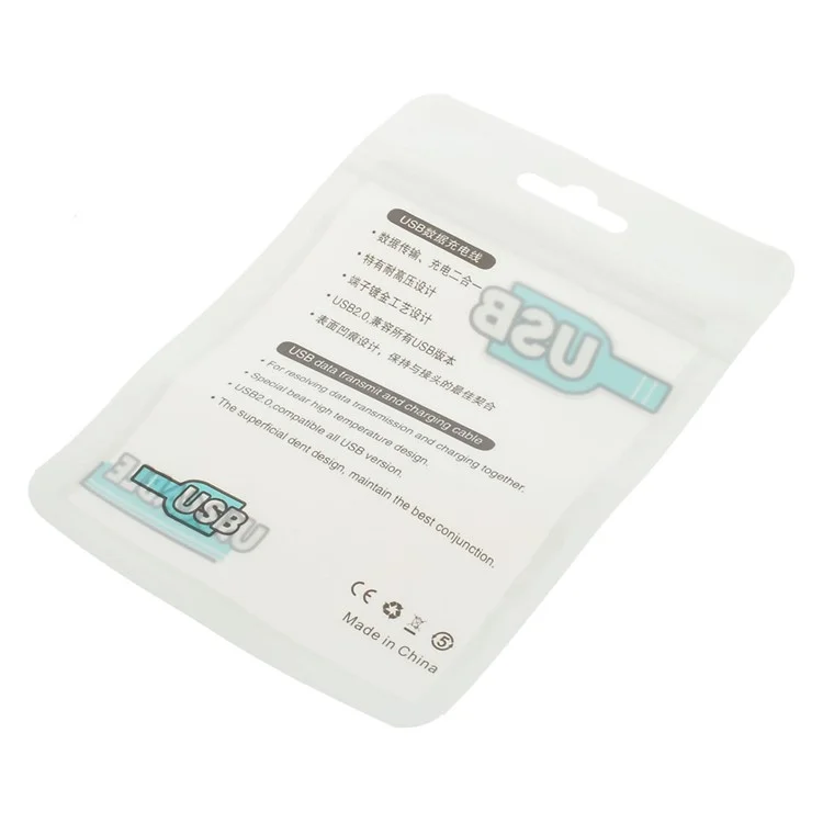 Light Blue 50Pcs/Lot Waterproof Plastic Packging Bags for USB Cable, Size: 9.5 x 7.5cm