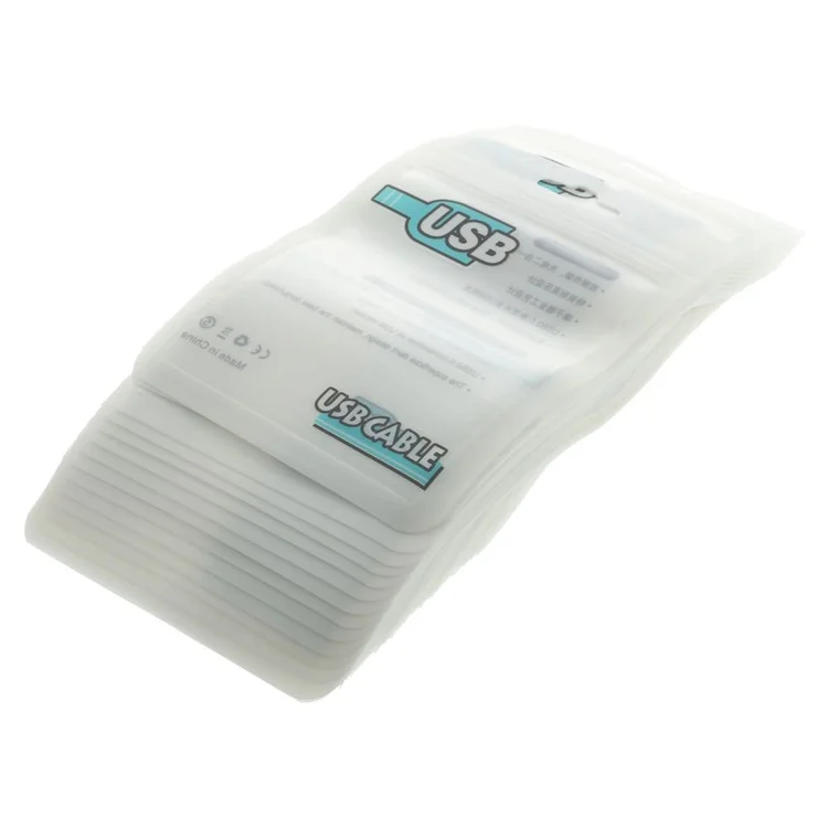 Light Blue 50Pcs/Lot Waterproof Plastic Packging Bags for USB Cable, Size: 9.5 x 7.5cm