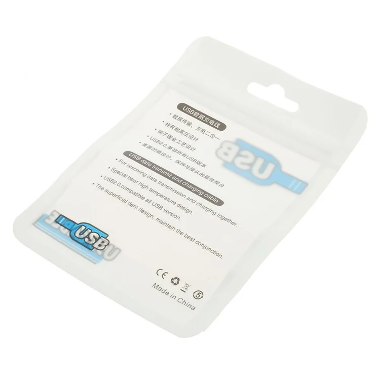 Dark Blue 50Pcs/Lot Waterproof Plastic Packging Bags for USB Cable, Size: 9.5 x 7.5cm