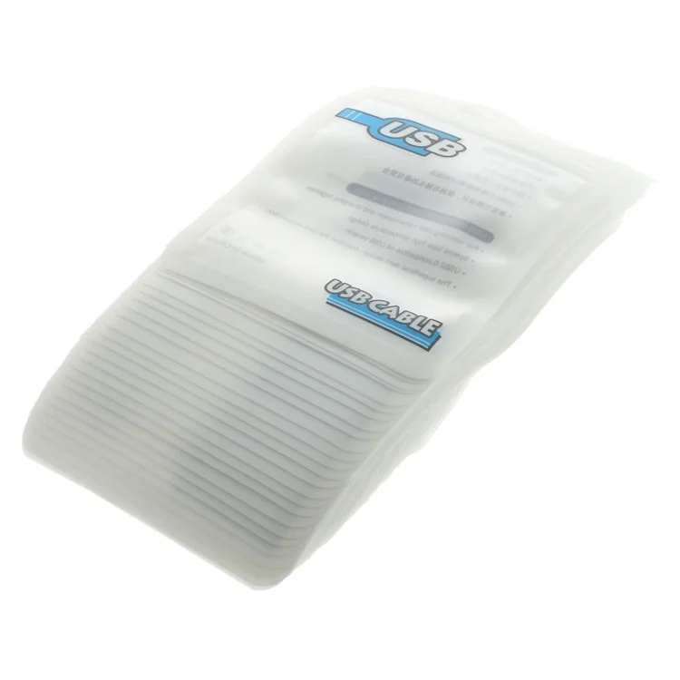 Dark Blue 50Pcs/Lot Waterproof Plastic Packging Bags for USB Cable, Size: 9.5 x 7.5cm