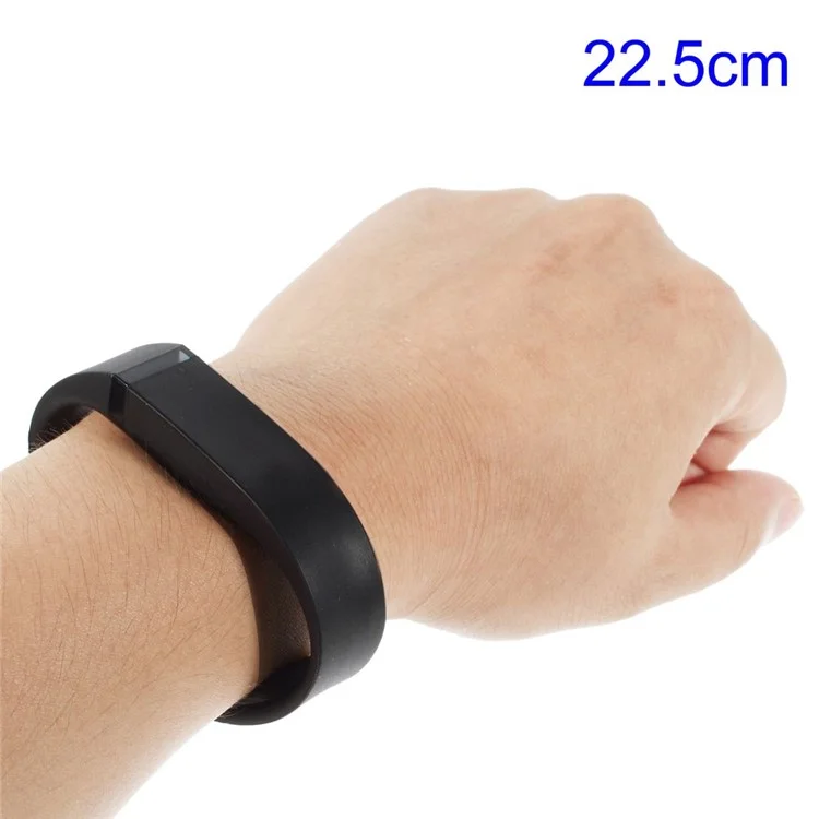 Black Replacement TPU Wristband with Clasp for Fitbit Flex, Length: 22.5cm