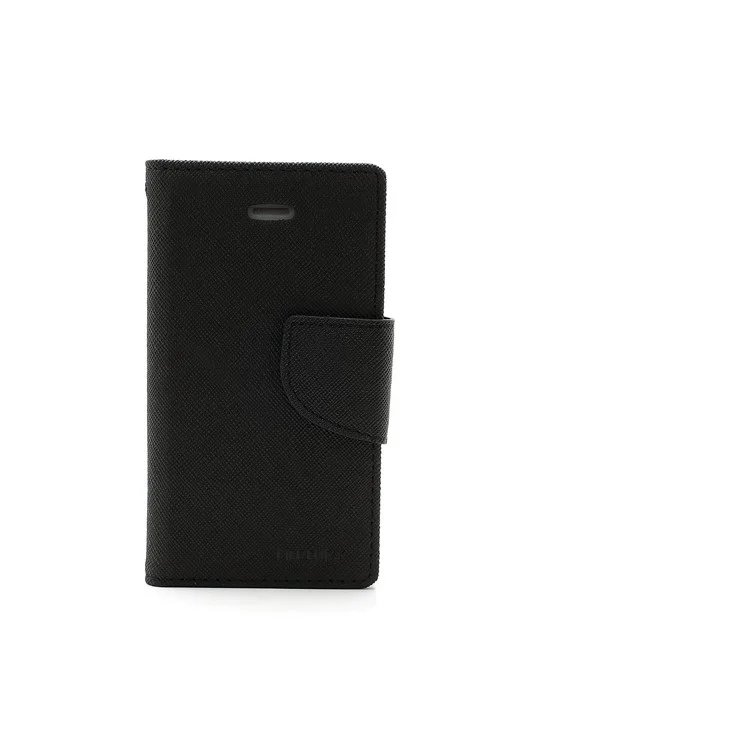 Mercury Fancy Diary PU Leather Wallet Flip Case for iPhone 4 4S - Black